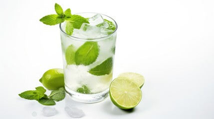lime cocktails on white