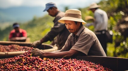 Obraz premium handpicked honduras coffee