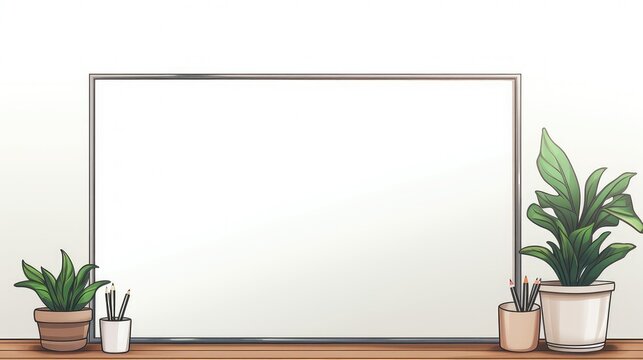 workspace blank computer on desk