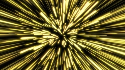 Fototapeta premium Stars yellow rays burst cosmic image 8K illustration wallpaper. Glowing particles explosion glow flash golden yellow creative art background