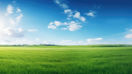 Obraz premium sun grass and blue sky