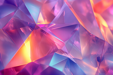 Colorful crytal pattern with sharp abstract modern background, 3d rendering realistic, Generative AI