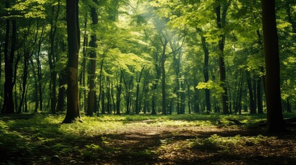 Obraz premium dense leaves trees