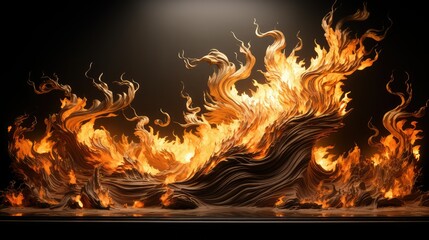 Fototapeta premium intricate 3d fire
