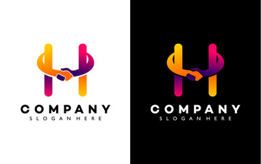 H logo vector template illustration design