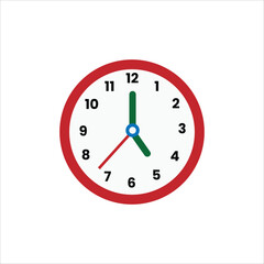 vector simple wall clock white background, EPS file