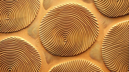 Intricate circular wood patterns displayed in a textured style, evoking warmth and natural beauty