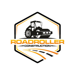 roadroller logo vector template illustration design