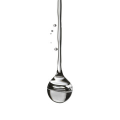 Water Drop Falling On Black Background