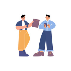 Discuss work illustration