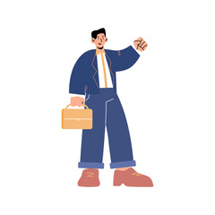 Business man transmit power illustration