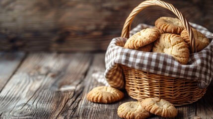 Obraz premium Minimalist Background: Delicious Chocolate Cookie Illustration for Sweet Desserts and Holiday Celebrations 