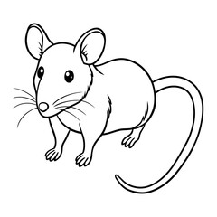 Line art, Silhouettes vector and line cut hand draw illustration black and white background