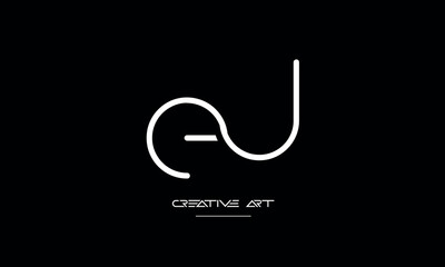 JE, EJ, J, E abstract letters logo monogram