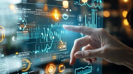A detailed shot of an AI-enabled smart assistant display responding to a spoken command, with a person's hand gesturing nearby. - Powered by Adobe