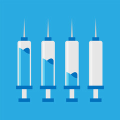 Illustration of an injectable vector flat in a hospital. Health illustration