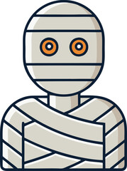 A mummy cartoon vector for Halloween