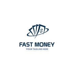 Fast money logo design. Illustration vector, suitable for your design need, logo, illustration, animation, etc.