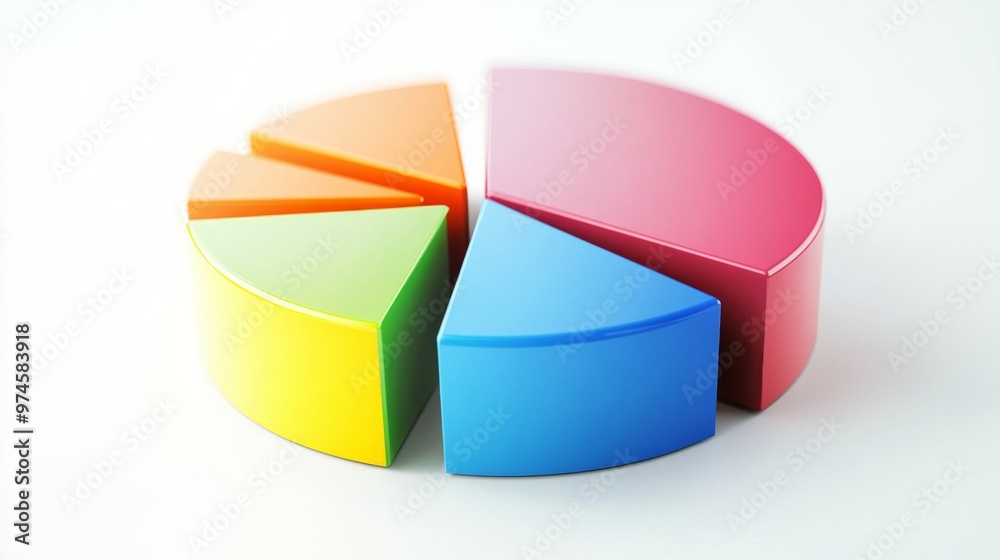 Leinwandbilder a financial analysis presentation featuring a series of pie charts comparing different fiscal period