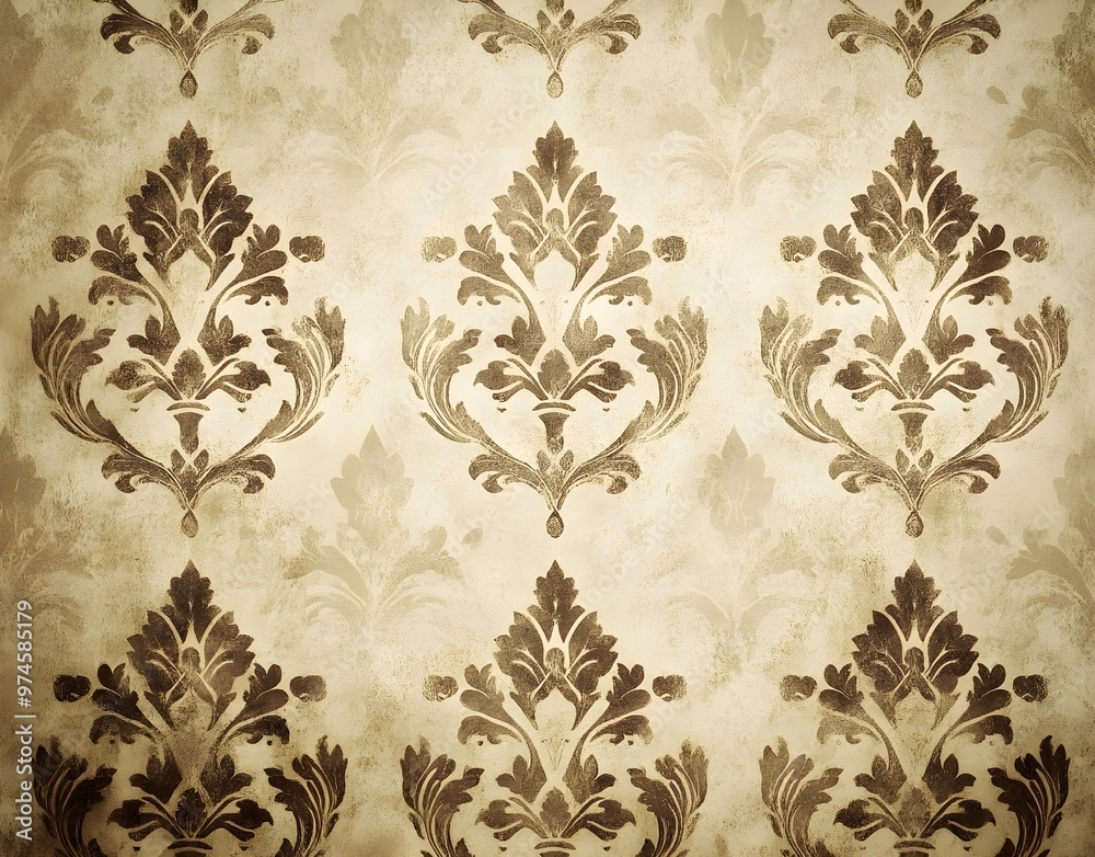 Wall mural vintage floral wallpaper texture