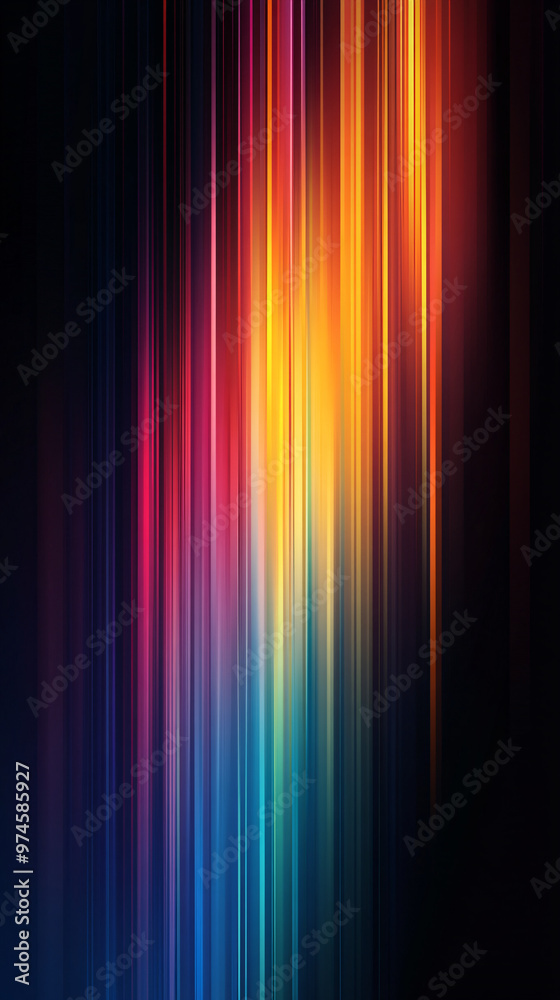 Poster Creating a vibrant abstract background with colorful vertical lines blending seamlessly, adding a modern touch to any project