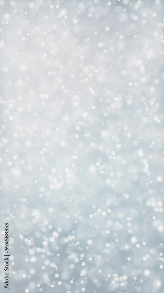 Wall mural looping animation of a blurred abstract winter background with falling snow