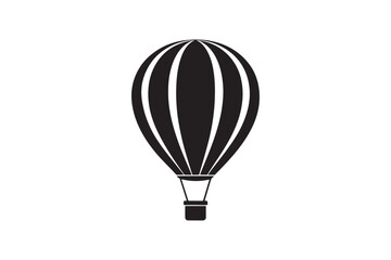 Fototapeta premium Hot air balloon silhouette vector illustration, Hot air balloon silhouette vector, Hot air balloon silhouette PNG 