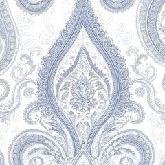 Blue and white paisley pattern