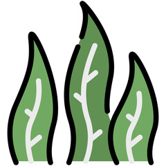 foliage filled line icon