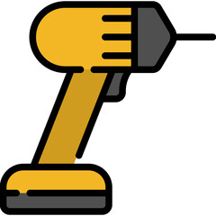 drill filled line icon