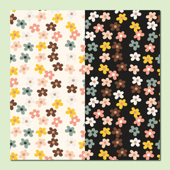 Pastels simple cute flower pattern