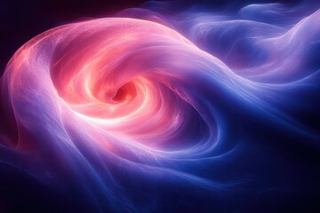 Fototapeta premium ethereal light painting vibrant blue and purple streaks swirling against dark background creating abstract patterns of luminous energy