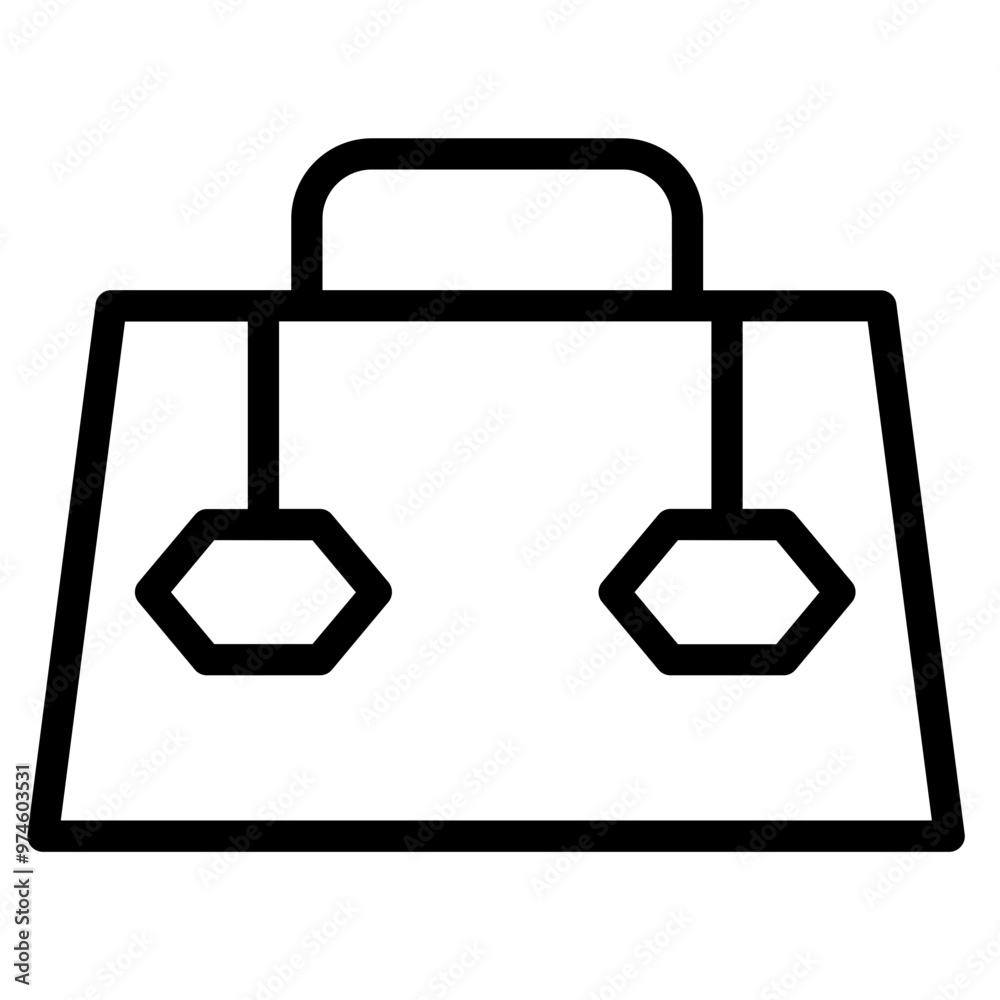 Sticker bag beach tool line icon