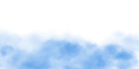 Fantastic blue smoke. Magic smoke. Smog cloud on podium or stage. Fog vapor over ground or water surface, magic haze. PNG.
