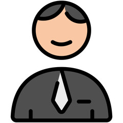 Obraz premium employee filled line icon