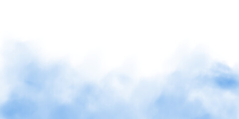 Fantastic blue smoke. Magic smoke. Smog cloud on podium or stage. Fog vapor over ground or water surface, magic haze. PNG.
