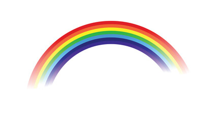 Rainbow vector icon on white isolated