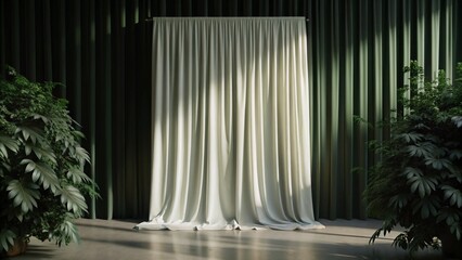 Pillows on soft sofa in center modern light living room. AI generated