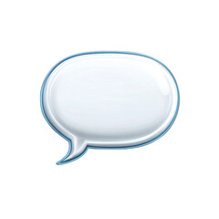 A blank speech bubble perfect isolated white background