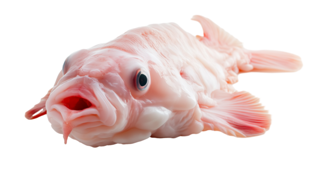 Blobfish deep sea fish png isolated on transparent background
