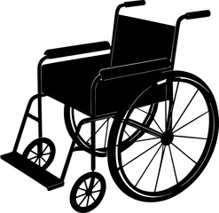 Wheelchair silhouette vector illustration