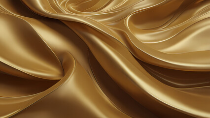 abstract background filled with soft, fluid waves of golden gradients, blending seamlessly from light to deep gold