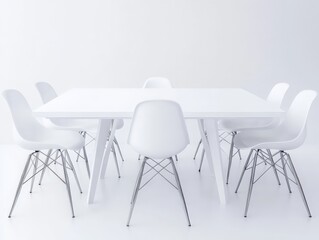 White Table and Chairs.