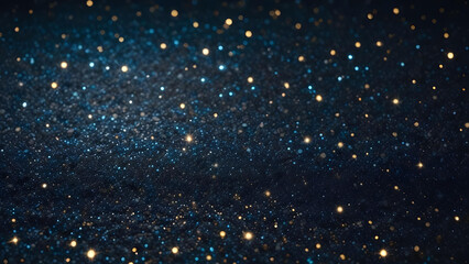 4K high detail background with different particles on a shimmering dark background.
