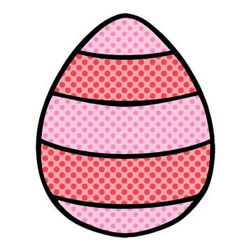 comic book style quirky cartoon easter egg