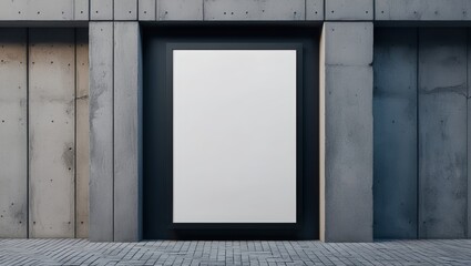 Poster mockup with street view theme