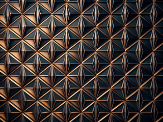 Seamless metallic geometric pattern with triangles