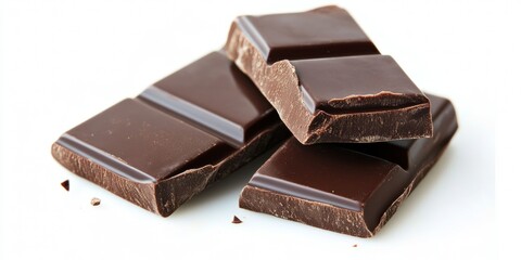 Chocolate isolated white background. Generative AI