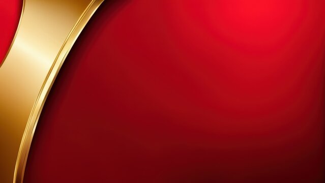 A smooth, elegant design featuring a rich red background with a curved gold element, ideal for branding or invitations.