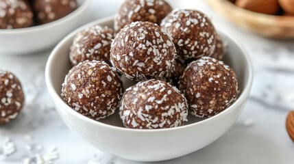 Delicious Coconut-Covered Chocolate Energy Balls